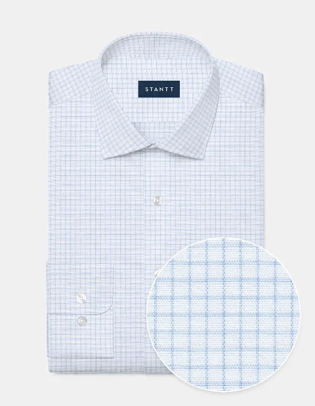 Powder Blue Royal Oxford Graph Check Hip Men's Retro