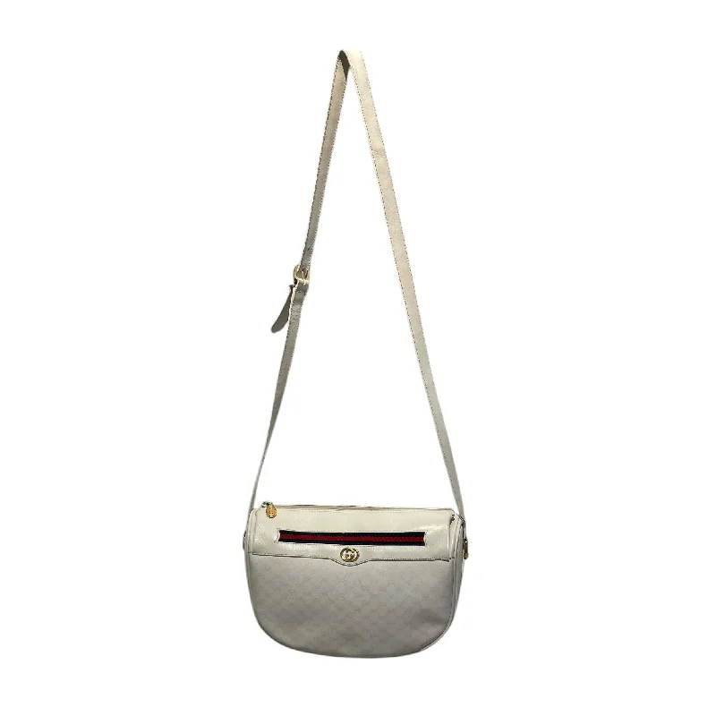 GUCCI/Cross Body Bag/Monogram/WHT/GG PVC Crossbody Tailored