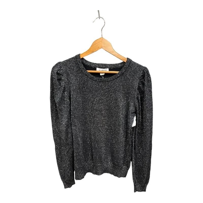 Top Long Sleeve By Liz Claiborne In Black & Silver, Size: S Monochromatic All