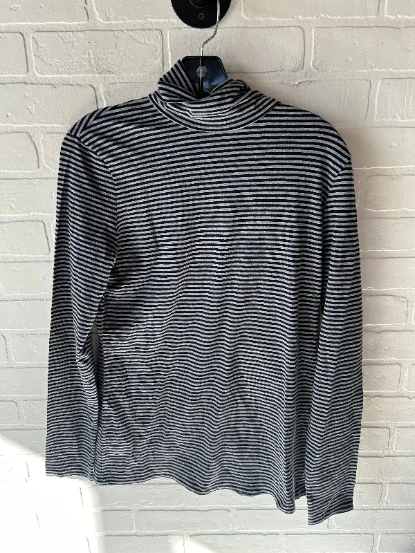 Top Long Sleeve Basic By Eddie Bauer In Blue & Grey, Size: L Refined Men's European