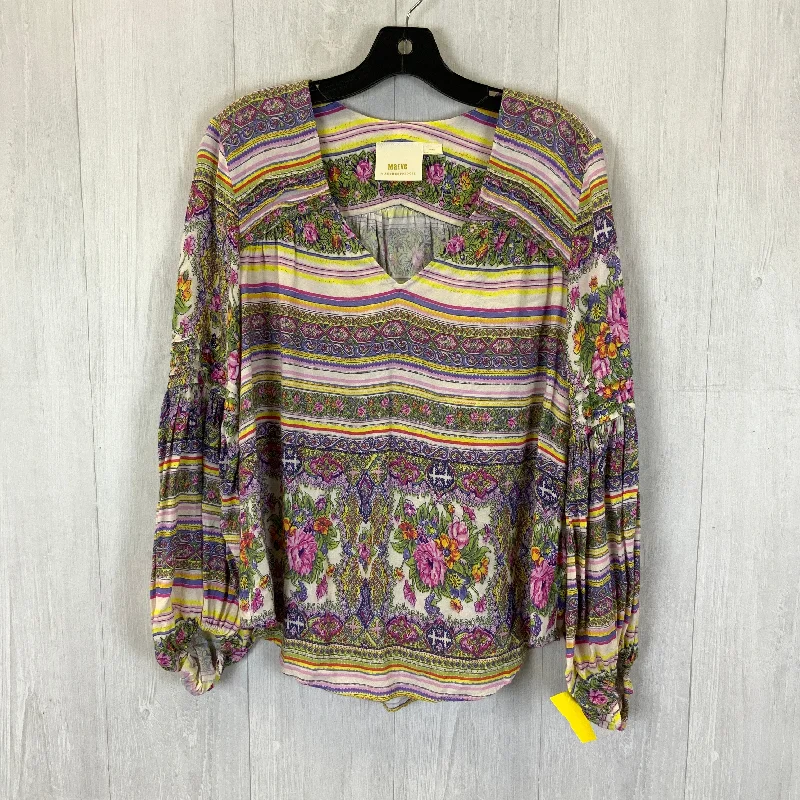 Top Long Sleeve By Maeve In Multi-colored, Size: S Artistic Men's Avant