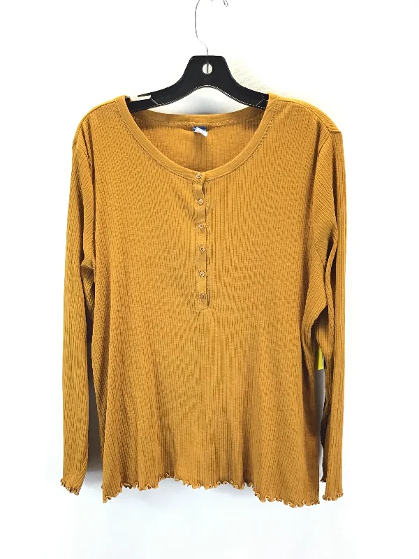 Top Long Sleeve By Old Navy In Yellow, Size: Xxl Bold Men's Animal