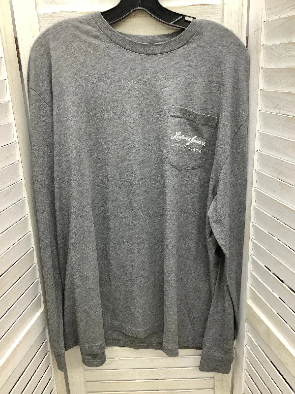 Top Long Sleeve By Lauren James In Grey, Size: Xl Lumberjack