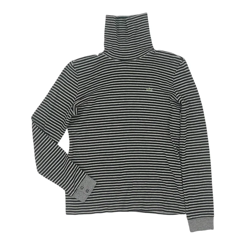 Top Ls By Lacoste In Black & Grey, Size:S Refined Men's Hand