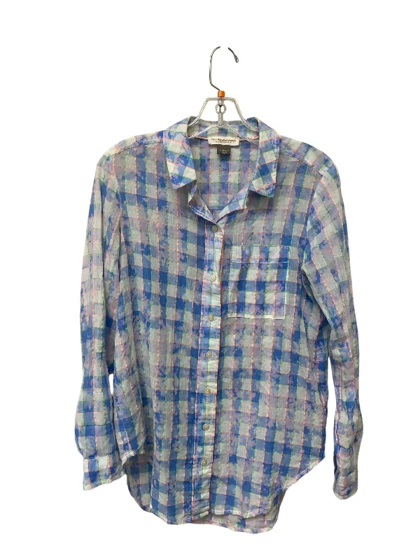 Top Long Sleeve By Pilcro In Blue, Size: Xs Youthful Men's Pop