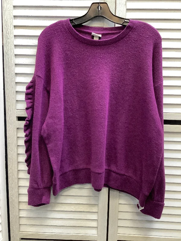 Top Long Sleeve By Universal Thread In Purple, Size: Xl Sleek Men's Metallic