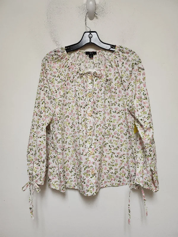 Top Long Sleeve By J. Crew In Floral Print, Size: M Cozy Men's Sherpa