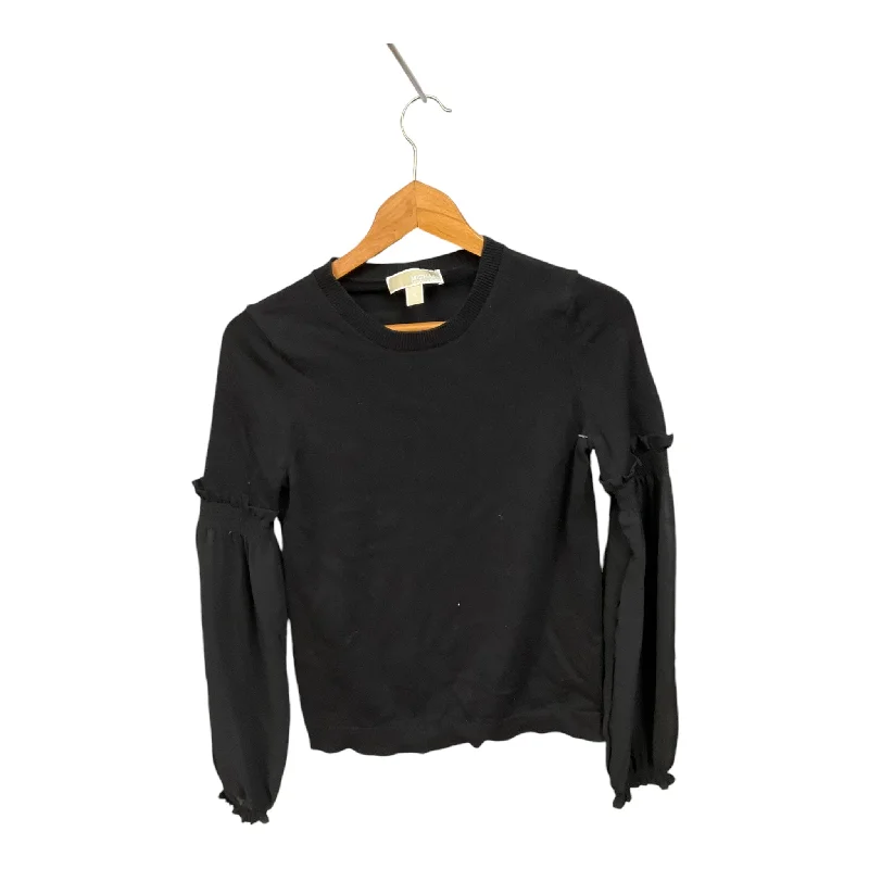 Top Long Sleeve By Michael By Michael Kors In Black, Size: S Cclassic Men's Tweed