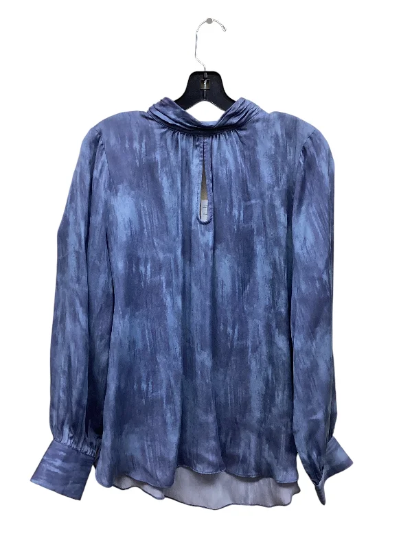 Top Long Sleeve By White House Black Market In Blue, Size: M Sophisticated Men's 