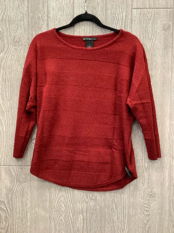 Top Long Sleeve By Design History In Red, Size: M Elegant Men's Cashmere