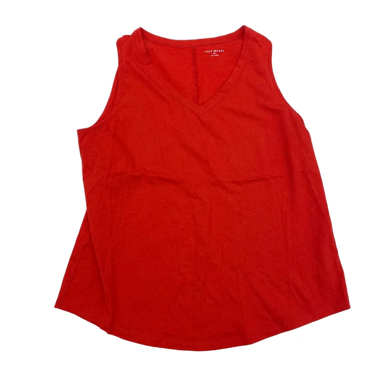 RED TANK TOP by LANE BRYANT Size:XL Youthful Men's Pop