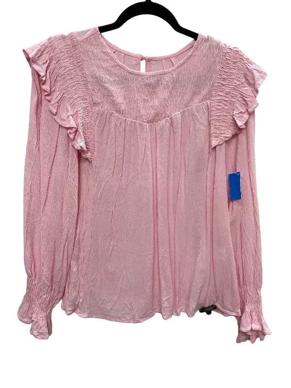 Top Long Sleeve By Cmf In Pink, Size: S Beach