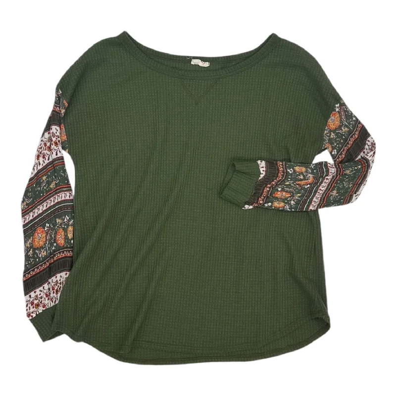 Top Ls By Bibi In Green, Size:M Streetwear Style