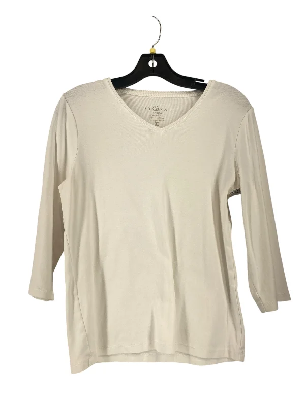 Top Long Sleeve By Chicos In White, Size: S Business