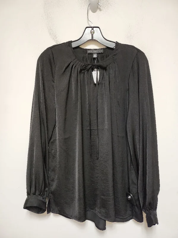 Top Long Sleeve By Joan Vass In Black, Size: L Masculine Men's 