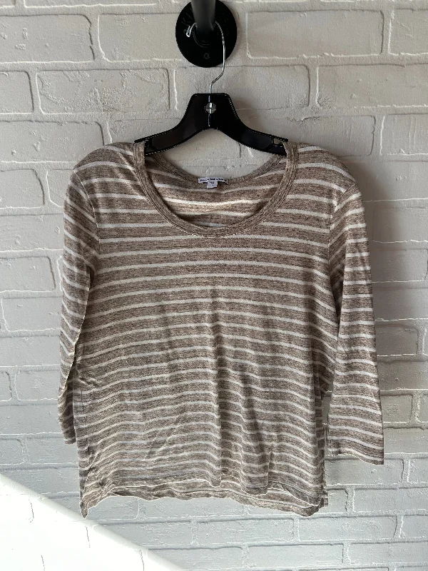 Top Long Sleeve Basic By James Perse In Black & Cream, Size: L Cclassic Men's Tweed