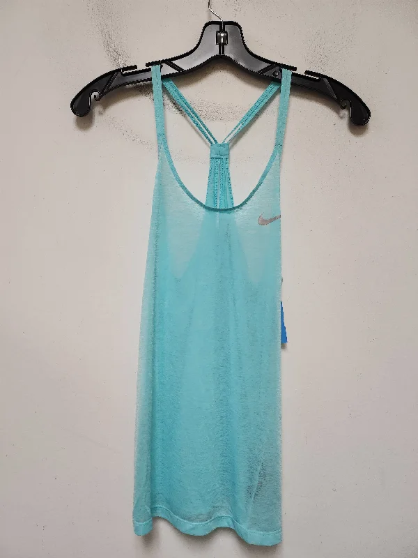 Athletic Tank Top By Nike Apparel In Aqua, Size: Xs Trendy Men's Oversized