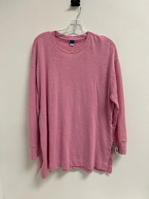 Top Long Sleeve By Old Navy In Pink, Size: L Masculine Men's Thick