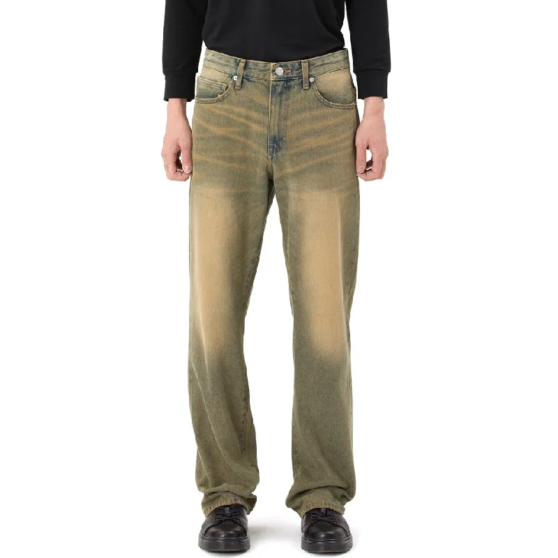 Brown Tinted Denim Pants - Bronze Blue Organic