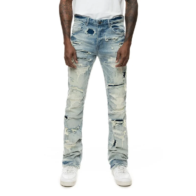 Double Layered Jeans - York Blue Streetwear Style