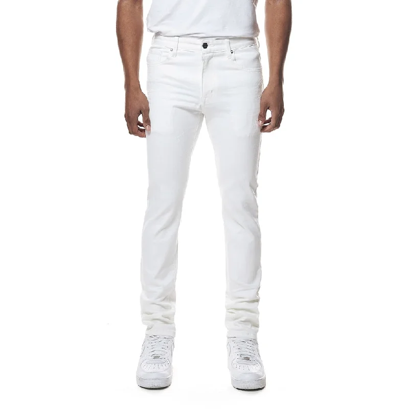 Essential Slim Denim Jeans - White Preppy Men's College