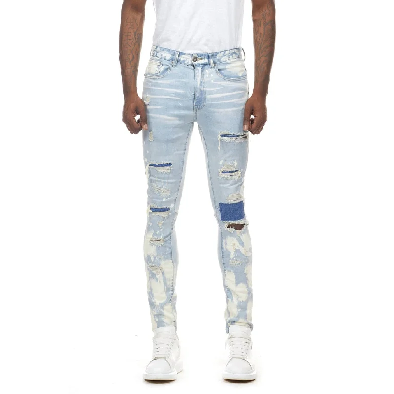 Heavy Fray Jeans - Mercer Blue Dynamic Men's High