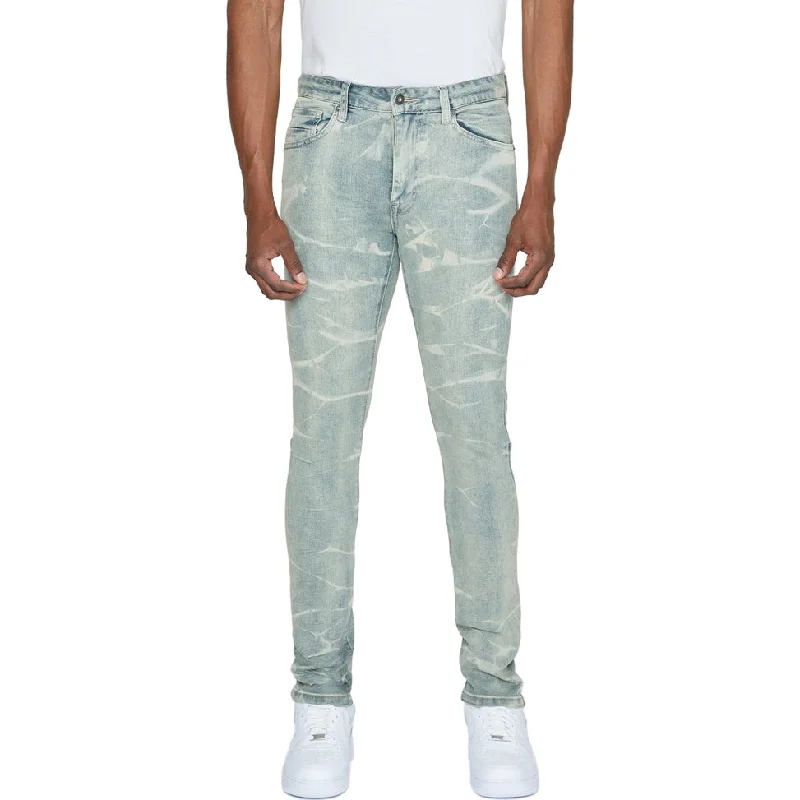 Lightning Effect Jeans - Industrial Blue Artistic Men's Avant